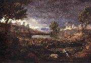 Poussin, Stormy Landscape with Pyramus and Thisbe